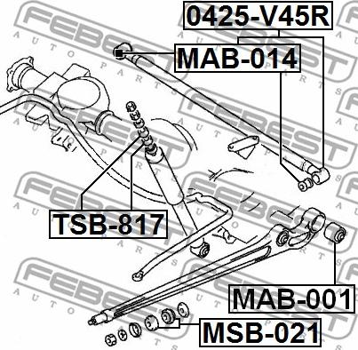 Febest MAB-014 - Silent Block, Supporto Braccio Oscillante www.autoricambit.com