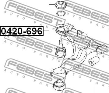 Febest 0420-696 - Giunto di supporto / guida www.autoricambit.com