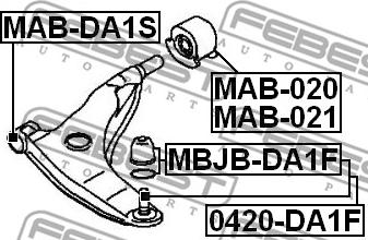 Febest 0420-DA1F - Giunto di supporto / guida www.autoricambit.com