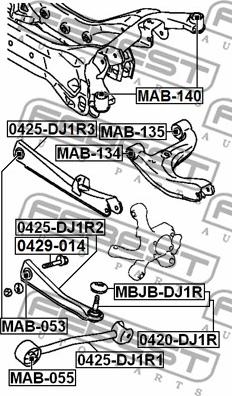 Febest 0420-DJ1R - Giunto di supporto / guida www.autoricambit.com