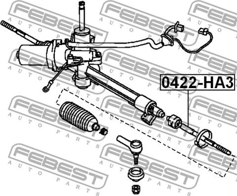 Febest 0422-HA3 - Giunto assiale, Asta trasversale www.autoricambit.com