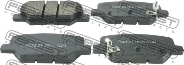 Febest 0501-GJR - Kit pastiglie freno, Freno a disco www.autoricambit.com