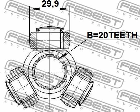 Febest 0516-DY3WAT - Tripode, Semiasse www.autoricambit.com