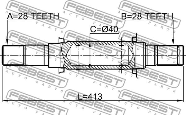 Febest 0512-CWMT - Albero motore/Semiasse www.autoricambit.com