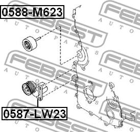 Febest 0588-M623 - Galoppino/Guidacinghia, Cinghia Poly-V www.autoricambit.com