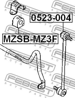 Febest 0523-004 - Asta/Puntone, Stabilizzatore www.autoricambit.com