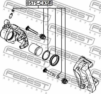 Febest 0575-CX5F - Kit riparazione, Pinza freno www.autoricambit.com