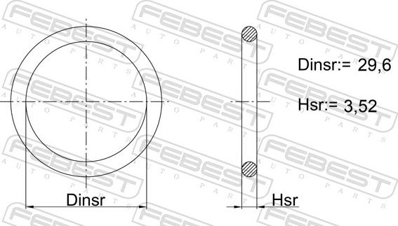 Febest 01400-009 - Guarnizione, Condotto d. refrigerante www.autoricambit.com