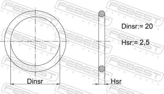 Febest 01400-005 - Guarnizione, Reticella olio www.autoricambit.com