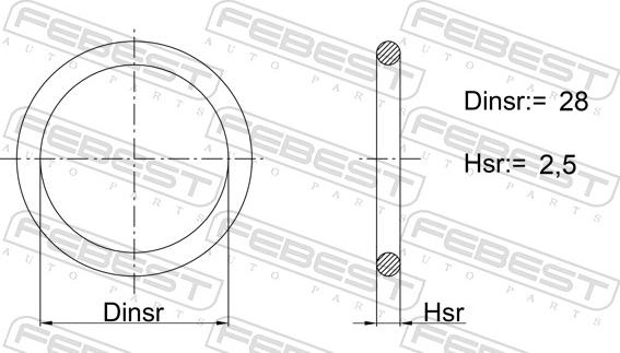 Febest 01400-008 - Guarnizione, Carter filtro olio www.autoricambit.com