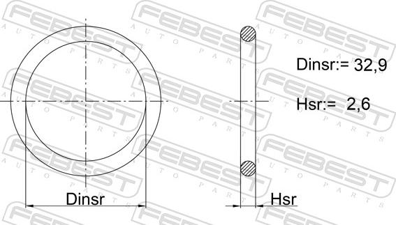 Febest 01400-014 - Guarnizione, Pompa depressione www.autoricambit.com