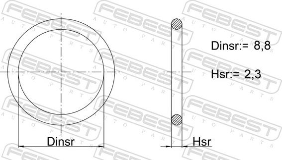 Febest 01400-012 - Guarnizione, Sensore livello carburante www.autoricambit.com