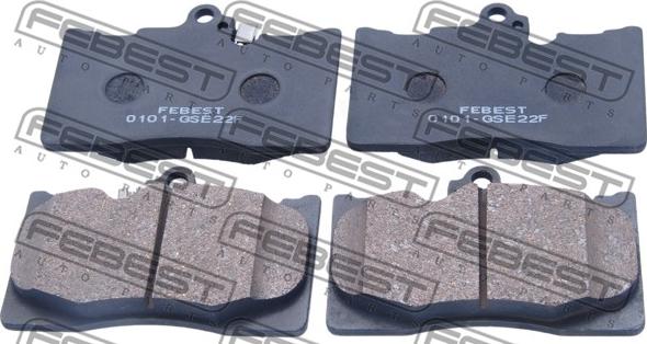 Febest 0101-GSE22F - Kit pastiglie freno, Freno a disco www.autoricambit.com