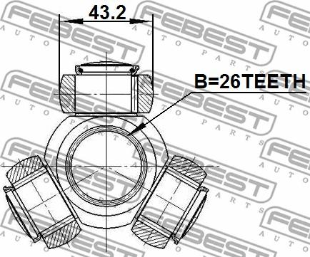 Febest 0116-ACV40 - Tripode, Semiasse www.autoricambit.com