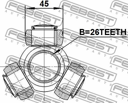 Febest 0116-AGV10 - Tripode, Semiasse www.autoricambit.com