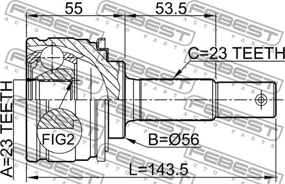 Febest 0110-003 - Kit giunti, Semiasse www.autoricambit.com