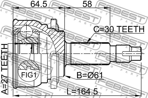 Febest 0110-083 - Kit giunti, Semiasse www.autoricambit.com