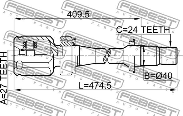 Febest 0111-ACV30RH - Kit giunti, Semiasse www.autoricambit.com