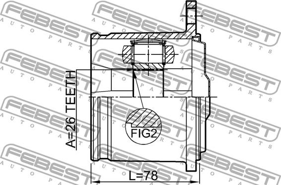 Febest 0111-GX100R - Kit giunti, Semiasse www.autoricambit.com