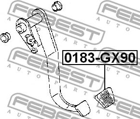 Febest 0183-GX90 - Rivestimento pedale, Pedale frizione www.autoricambit.com