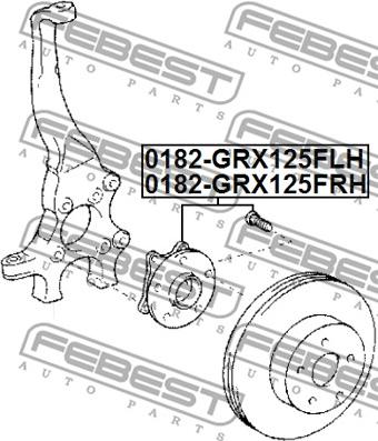 Febest 0182-GRX125FLH - Mozzo ruota www.autoricambit.com