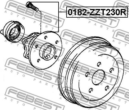 Febest 0182-ZZT230R - Mozzo ruota www.autoricambit.com