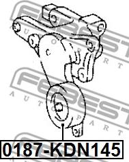 Febest 0187-KDN145 - Galoppino/Guidacinghia, Cinghia Poly-V www.autoricambit.com