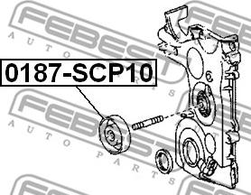 Febest 0187-SCP10 - Galoppino/Guidacinghia, Cinghia Poly-V www.autoricambit.com