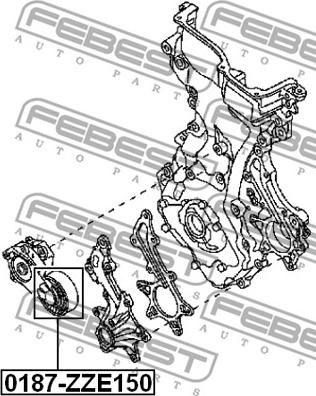 Febest 0187-ZZE150 - Galoppino/Guidacinghia, Cinghia Poly-V www.autoricambit.com