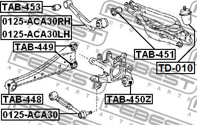 Febest 0125-ACA30RH - Sospensione a ruote indipendenti www.autoricambit.com