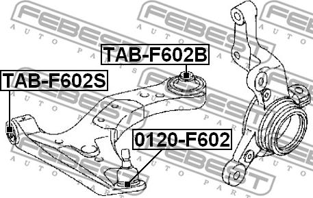 Febest 0120-F602 - Giunto di supporto / guida www.autoricambit.com