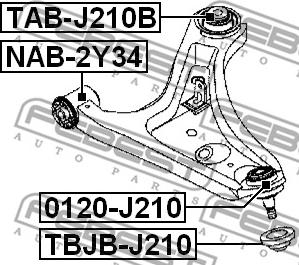 Febest 0120-J210 - Giunto di supporto / guida www.autoricambit.com