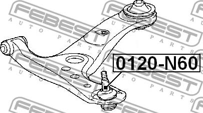 Febest 0120-N60 - Giunto di supporto / guida www.autoricambit.com