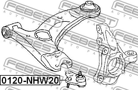 Febest 0120-NHW20 - Giunto di supporto / guida www.autoricambit.com