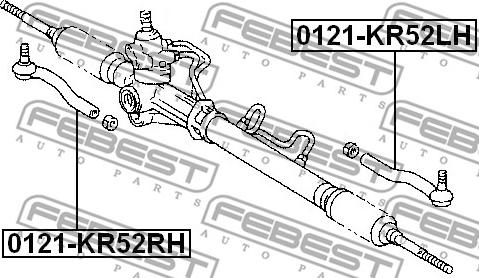 Febest 0121-KR52RH - Testa barra d'accoppiamento www.autoricambit.com