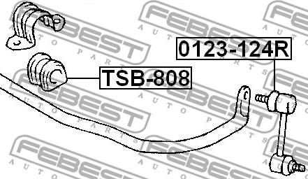 Febest 0123-124R - Asta/Puntone, Stabilizzatore www.autoricambit.com