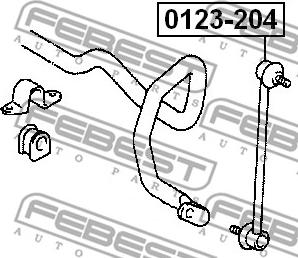 Febest 0123-204 - Asta/Puntone, Stabilizzatore www.autoricambit.com