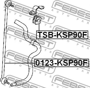 Febest 0123-KSP90F - Asta/Puntone, Stabilizzatore www.autoricambit.com