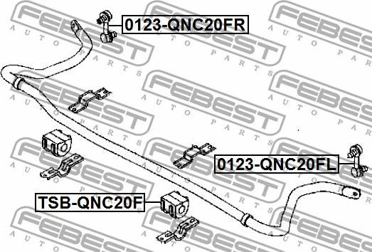 Febest 0123-QNC20FL - Asta/Puntone, Stabilizzatore www.autoricambit.com