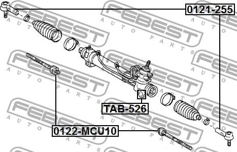 Febest 0122-MCU10 - Giunto assiale, Asta trasversale www.autoricambit.com