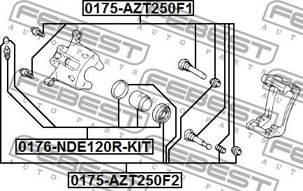 Febest 0175-AZT250F2 - Kit riparazione, Pinza freno www.autoricambit.com