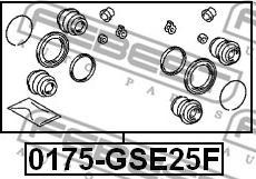 Febest 0175-GSE25F - Kit riparazione, Pinza freno www.autoricambit.com