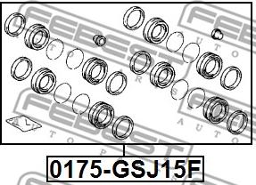 Febest 0175-GSJ15F - Kit riparazione, Pinza freno www.autoricambit.com