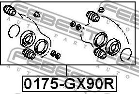 Febest 0175-GX90R - Kit riparazione, Pinza freno www.autoricambit.com