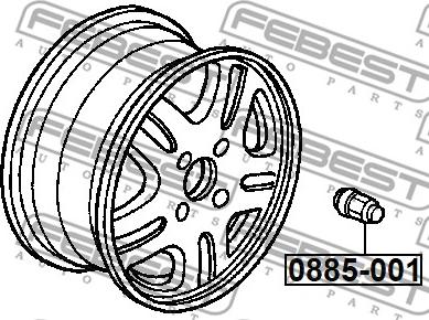 Febest 0885-001 - Dado ruota www.autoricambit.com