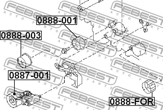 Febest 0887-001 - Galoppino/Guidacinghia, Cinghia Poly-V www.autoricambit.com