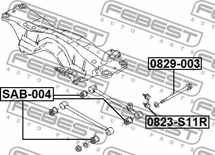 Febest 0829-003 - Bullone correzione campanatura www.autoricambit.com