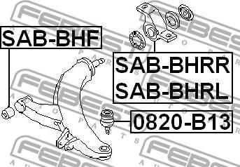 Febest 0820-B13 - Giunto di supporto / guida www.autoricambit.com