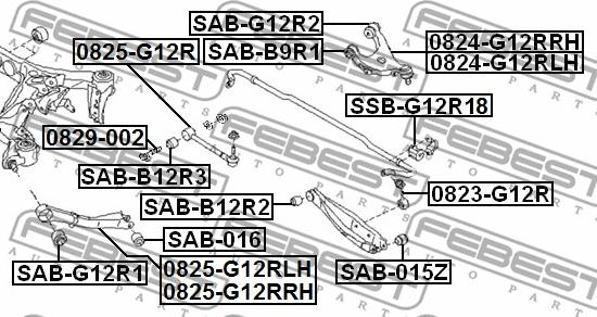 Febest 0825-G12RRH - Sospensione a ruote indipendenti www.autoricambit.com