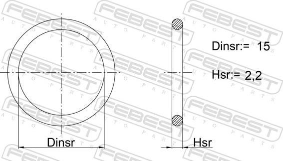 Febest 03400-009 - Guarnizione, Pompa carburante www.autoricambit.com